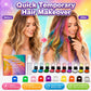 🎨🛒 -60% ! 🌈 Kit Craies Capillaires – 12 Couleurs Éclatantes, Lavable & Applicateur Facile pour Fêtes & Photos.