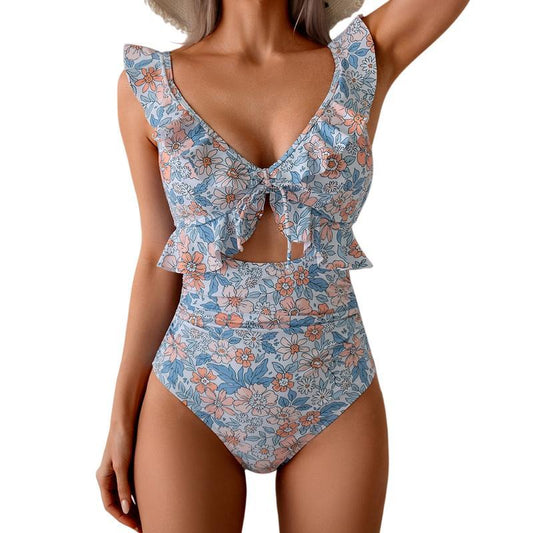 🎁🛍️💕 OFFRE LIMITÉE 50% DE RÉDUCTION! Maillot de Bain Aqua Eve Amincissant – Volants Chic, Encolure V Avantageuse, Polyvalent pour Piscine, Plage ou Spa – Un Magnifique Cadeau pour Maman, Futures Mariées, ou Pour Vous-Même Cet Été 🌸👙