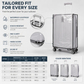 🧳🛡️ Housse de Valise Transparente en PVC Épais 22-28" | Anti-Rayures, 100% Imperméable & Fermeture Velcro