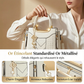 🌸👜 Grand Cabas en Cuir Végan | Format A4 Ultraléger & Structuré | Le Compagnon Idéal Travail & Week-end
