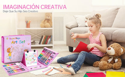 🔥Set d'art créatif de luxe 6 en 1 🧑‍🎨(cadeau idéal pour les enfants) Chaque enfant est un artiste !