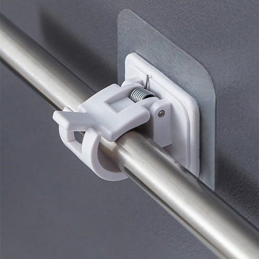 ✨✨ PROMO FLASH 50% ! Supports de Tringles à Rideaux Réglables Sans Clous – Auto-Adhésifs, Jusqu'à 2kg, ABS, 2 Pièces, Idéaux Location & Bricolage ✨
