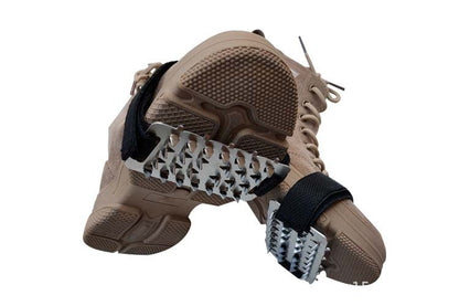 Crampons 26 Dents Acier Manganèse 🥾 | Plaques Antidérapantes en Acier Inoxydable ⚙️ | Pour Glace, Neige, Boue & Escalade ❄️🧗 | Compatibles avec Surchaussures