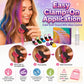🎨🛒 -60% ! 🌈 Kit Craies Capillaires – 12 Couleurs Éclatantes, Lavable & Applicateur Facile pour Fêtes & Photos.