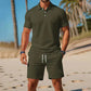 👕 PROMO LIMITÉE 50% DE RÉDUCTION ! ✨ Ensemble d'Été 2 Pièces Homme – Short, Confortable ✨