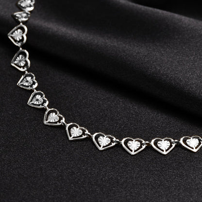 💎🛒 -50% ! 💛Collier Cœur Radieux – Acier Inoxydable 304 – Cœur Ajouré & Finition Polie pour Quotidien Élégant.