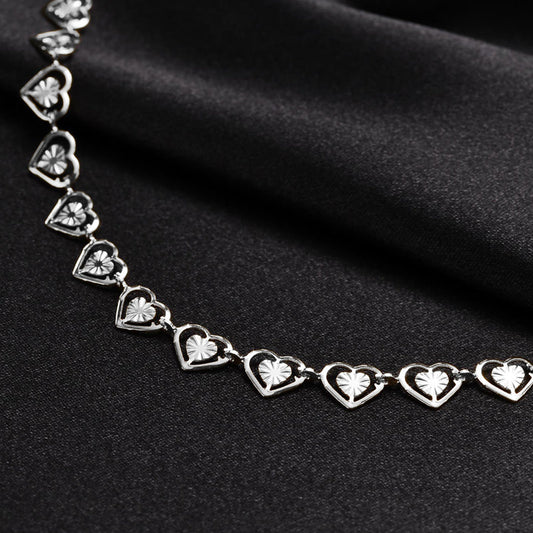 💎🛒 -50% ! 💛Collier Cœur Radieux – Acier Inoxydable 304 – Cœur Ajouré & Finition Polie pour Quotidien Élégant.