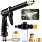 🚗🌿💦 OFFRE LIMITÉE 50% DE RÉDUCTION! Ensemble de Buses pour Nettoyeur Haute Pression – 5 Embouts Interchangeables, Turbo & Canon à Mousse – Élimine la Saleté sur Voitures, Terrasses, Clôtures et Plus 🏡🧼