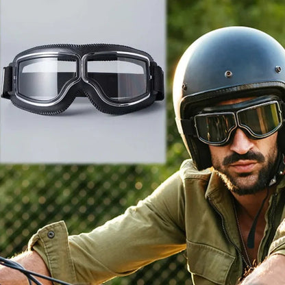 🥽 💐50% DE RÉDUCTION ! Lunettes Moto Vintage – Protection UV & Anti-Buée 🛡️🏍️【Stock Limité】