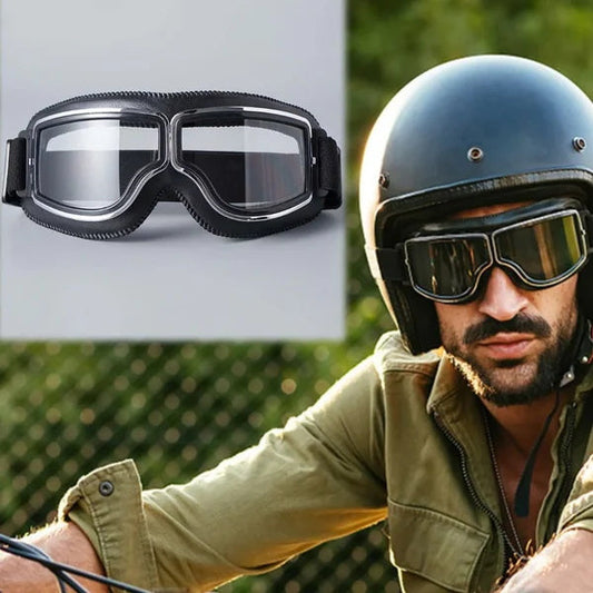 🥽 💐50% DE RÉDUCTION ! Lunettes Moto Vintage – Protection UV & Anti-Buée 🛡️🏍️【Stock Limité】