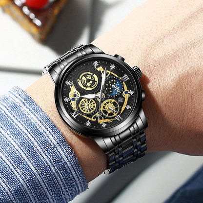 💐50% DE RÉDUCTION ! Montre Homme Étanche Quartz – Design Squelette Résistant 🏊‍♂️💧【Offre Limitée】