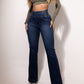 ✨ Silhouette Allongée & Stylée - Jean Taille Haute Évasé - Effet Gainant et Jambes Infinite 【Promo -50%】