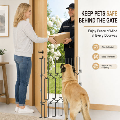 🐾🛒 -50% ! 🚪Borrière de Sécurité pour Animaux de Compagnie – Extensible, Pliable & Installation sans Perçage