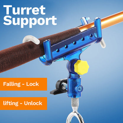 🎣🧲 Support de canne à pêche autobloquant à tourelle – Réglable à 360°, acier inoxydable et maintien stable