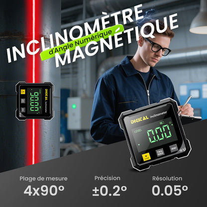 📐 50% DE RÉDUCTION! ⚡ Inclinomètre Numérique Magnétique à 4 Côtés avec Laser – Précision ±0,2°, Double Mode & Fixation 360° Pour Un Résultat Professionnel 🔧