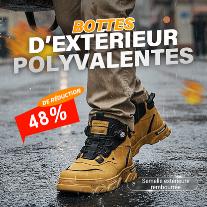 👞 48% DE RÉDUCTION! ⏰ Chaussures de Travail pour Hommes - Imperméables & Antidérapantes, Confort Parfait pour Extérieur et Randonnée ✨