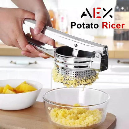 📢📢50 % de réduction !! ⏰Presse multifonctionnel en acier inoxydable AEX pour pommes de terre, jus et aliments