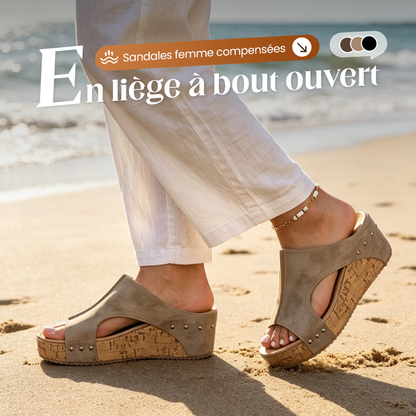 💐50% DE RÉDUCTION ! Sandales Compensées à Soutien Orthopédique – Confort Absolu pour vos Pieds 👣✨【Prix Exceptionnel】