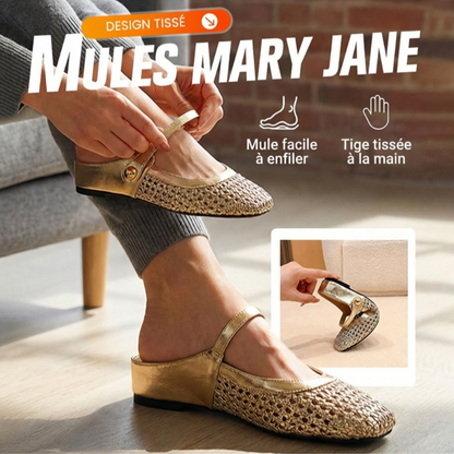 💐60% DE RÉDUCTION ! Mules Tissées à Enfiler – Confort Ultra & Maintien Doux 👡☁️【Prix Spécial】