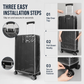 🧳🛡️ Housse de Valise Transparente en PVC Épais 22-28" | Anti-Rayures, 100% Imperméable & Fermeture Velcro