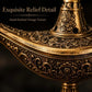 🪔🌫️ Brûle-encens vintage style lampe de génie – Décoratif, compact et en métal