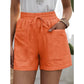🌾🍃👚 OFFRE LIMITÉE 50% DE RÉDUCTION! Shorts Décontractés en Coton-Lin Unis pour Femme – Double Poches, Taille Élastique, Faciles à Assortir – Idéaux pour le Yoga, les Courses ou les Après-midi Paisibles 🧘‍♀️🛍️