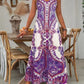 💐 Élégance Rétro Florale | Robe Longue Femme à Col V | Confort et Style Toute la Journée 🌿【Achetez 2 = Livraison OFFERTE】