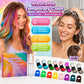 🎨🛒 -60% ! 🌈 Kit Craies Capillaires – 12 Couleurs Éclatantes, Lavable & Applicateur Facile pour Fêtes & Photos.