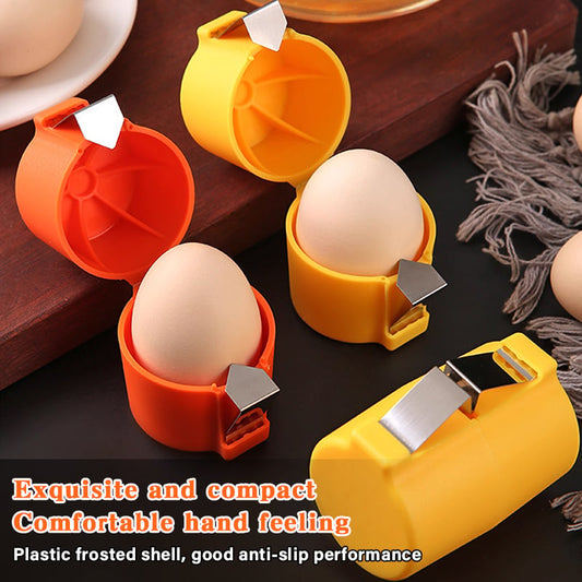 🥚🛒 -50% ! 🍳Brise-Œuf Casse-Coquille – Plastique & Métal, Cube Ergonomique & Rainure Ovale