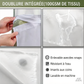 🚿🛁 PROMO -50% ! Rideau de Douche Motif Waffle – Double Couche Imperméable, Accrochage Boutons-Pression Sans Anneaux, Fenêtre Transparente Lumineuse · 5 Coloris · 183×190cm ✨