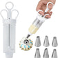 🎂🛒 -60% ! 🍰 Kit Pistolet à Décorer les Gâteaux en Inox – Set Complet avec 18 Embouts & Douilles – Décorez l’Intérieur & l’Extérieur.