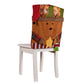 🎄🪑 Housse de Chaise de Noël avec Motifs Festifs – Tissu Doux en Lin, Protectrice et Entretien Facile