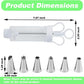 🎂🛒 -60% ! 🍰 Kit Pistolet à Décorer les Gâteaux en Inox – Set Complet avec 18 Embouts & Douilles – Décorez l’Intérieur & l’Extérieur.