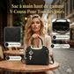 🌸👜 Grand Cabas en Cuir Végan | Format A4 Ultraléger & Structuré | Le Compagnon Idéal Travail & Week-end