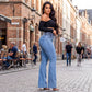 ✨ Silhouette Allongée & Stylée - Jean Taille Haute Évasé - Effet Gainant et Jambes Infinite 【Promo -50%】