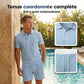 👕 PROMO LIMITÉE 50% DE RÉDUCTION ! ✨ Ensemble d'Été 2 Pièces Homme – Short, Confortable ✨