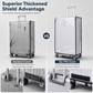 🧳🛡️ Housse de Valise Transparente en PVC Épais 22-28" | Anti-Rayures, 100% Imperméable & Fermeture Velcro