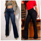 ✨ Silhouette Allongée & Stylée - Jean Taille Haute Évasé - Effet Gainant et Jambes Infinite 【Promo -50%】