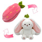 🍓50% DE RÉDUCTION ! Cadeau Parfait en Peluche – Strawberry Bunny Transformable pour Enfants 🎁🌸【Idée Cadeau】