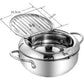 🫕🍤 -60% ! 🌡️Friteuse avec Thermomètre – Acier 304, Contrôle de Température & 20/24 cm.