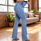 ✨ Silhouette Allongée & Stylée - Jean Taille Haute Évasé - Effet Gainant et Jambes Infinite 【Promo -50%】