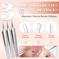 🧴🔍 Kit d’outils pour points noirs et boutons – 4 pièces, embouts de précision et loupe 15x