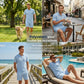 👕 PROMO LIMITÉE 50% DE RÉDUCTION ! ✨ Ensemble d'Été 2 Pièces Homme – Short, Confortable ✨