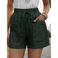 🌾🍃👚 OFFRE LIMITÉE 50% DE RÉDUCTION! Shorts Décontractés en Coton-Lin Unis pour Femme – Double Poches, Taille Élastique, Faciles à Assortir – Idéaux pour le Yoga, les Courses ou les Après-midi Paisibles 🧘‍♀️🛍️
