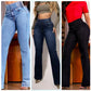 ✨ Silhouette Allongée & Stylée - Jean Taille Haute Évasé - Effet Gainant et Jambes Infinite 【Promo -50%】