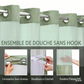 🚿🛁 PROMO -50% ! Rideau de Douche Motif Waffle – Double Couche Imperméable, Accrochage Boutons-Pression Sans Anneaux, Fenêtre Transparente Lumineuse · 5 Coloris · 183×190cm ✨