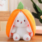 🍓50% DE RÉDUCTION ! Cadeau Parfait en Peluche – Strawberry Bunny Transformable pour Enfants 🎁🌸【Idée Cadeau】