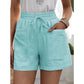 🌾🍃👚 OFFRE LIMITÉE 50% DE RÉDUCTION! Shorts Décontractés en Coton-Lin Unis pour Femme – Double Poches, Taille Élastique, Faciles à Assortir – Idéaux pour le Yoga, les Courses ou les Après-midi Paisibles 🧘‍♀️🛍️