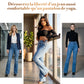 ✨ Silhouette Allongée & Stylée - Jean Taille Haute Évasé - Effet Gainant et Jambes Infinite 【Promo -50%】