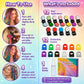 🎨🛒 -60% ! 🌈 Kit Craies Capillaires – 12 Couleurs Éclatantes, Lavable & Applicateur Facile pour Fêtes & Photos.